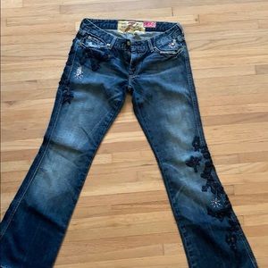 Swarovski crystal embellished jeans